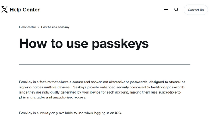 桥东苹果维修店铺分享iOS用户如何通过通行密钥(Passkey)登录 
