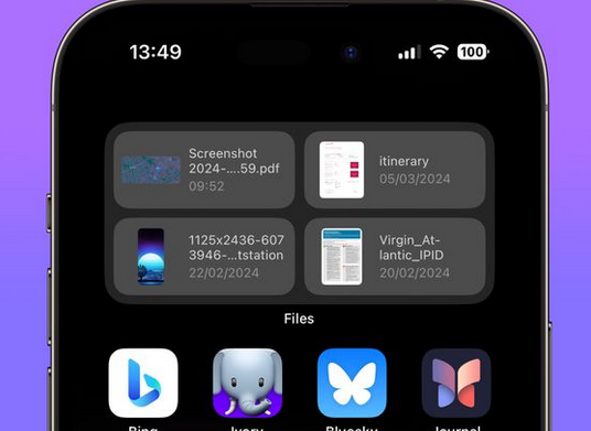 桥东苹果屏幕维修分享iPhone主屏幕快速访问最近的文件 